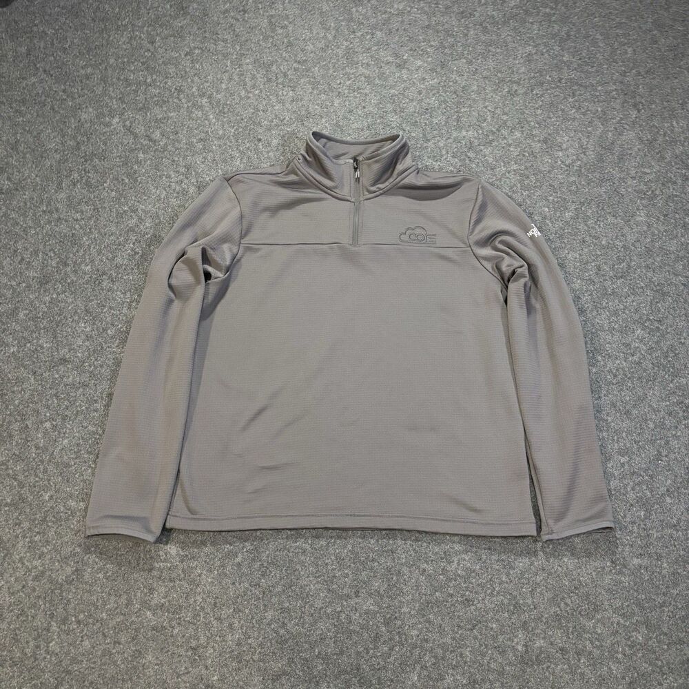The North Face Aim Fleece 1/4 Zip Pullover Mens Large Gray Long Sleeve